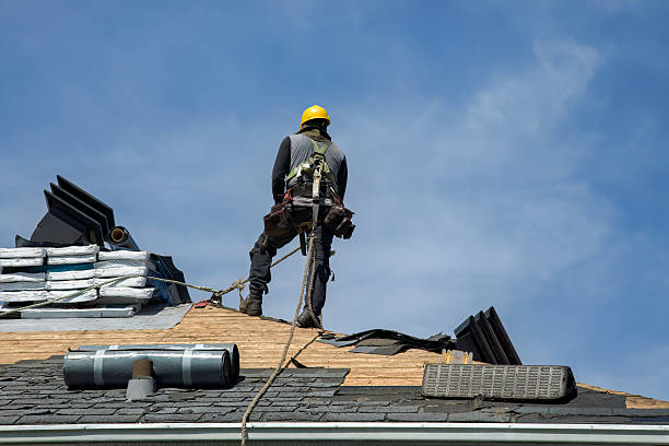 Professional Storm Damage Roof Repair technician working in Dunbarton, NH